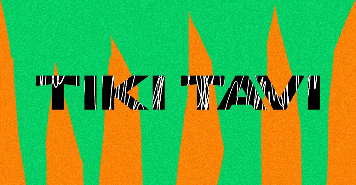 tiki tavi logo animation on various backgrounds